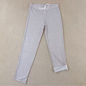 GAP Body Polka Dot Light Gray Pajama Pants - Wear Long or Capri Length